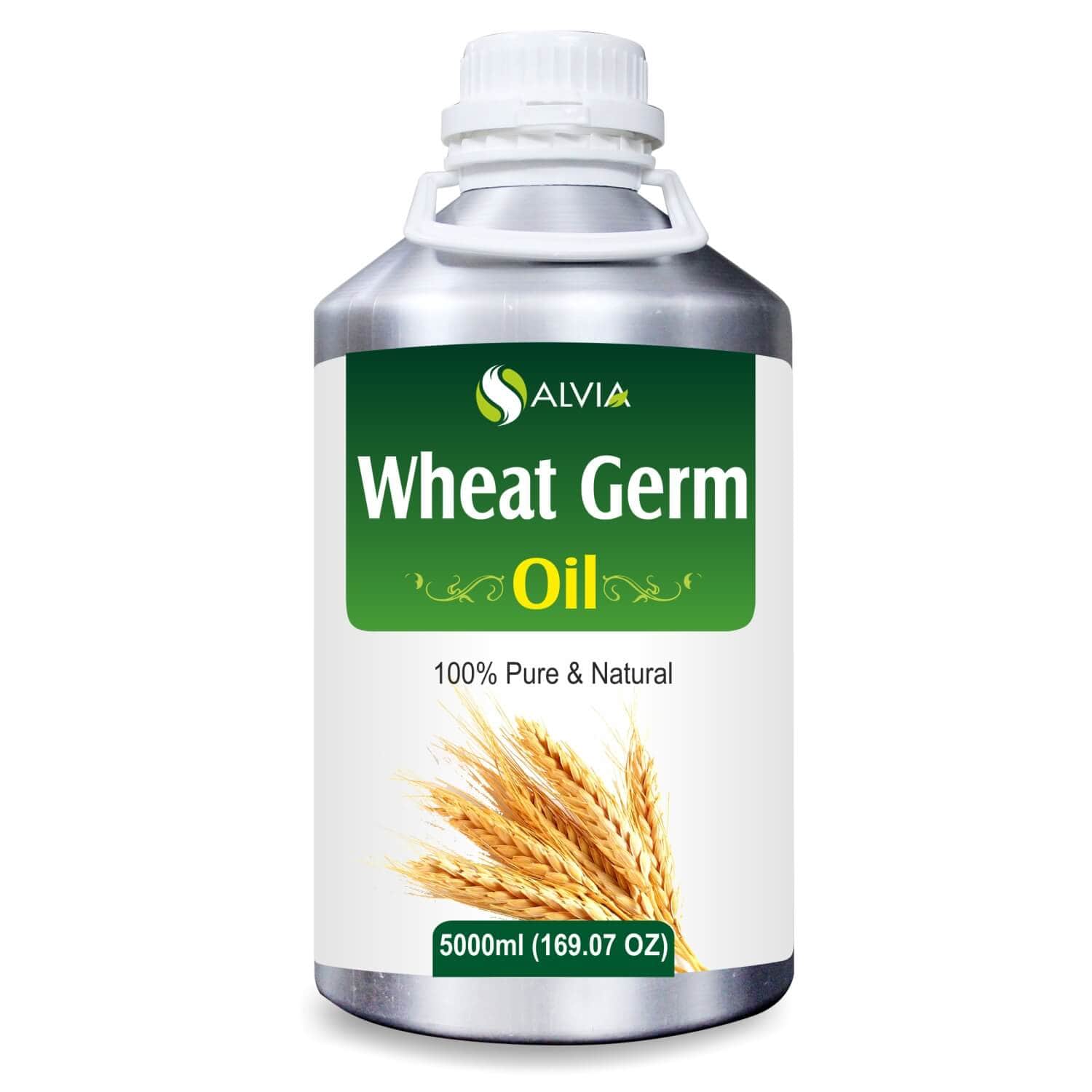 Salvia Natural Carrier Oils 5000ml Wheat Germ Oil (Triticum Aestivum) Natural Carrier Oil Heals Skin Conditions (Dry Skin, Eczema & Psoriasis), Acts Face Cleanser, Nourishes Hair & More Salvia Natural Carrier Oils 5000ml Wheat Germ Oil (Triticum Aestivum) Natural Carrier Oil Heals Skin Conditions (Dry Skin, Eczema & Psoriasis), Acts Face Cleanser, Nourishes Hair & More